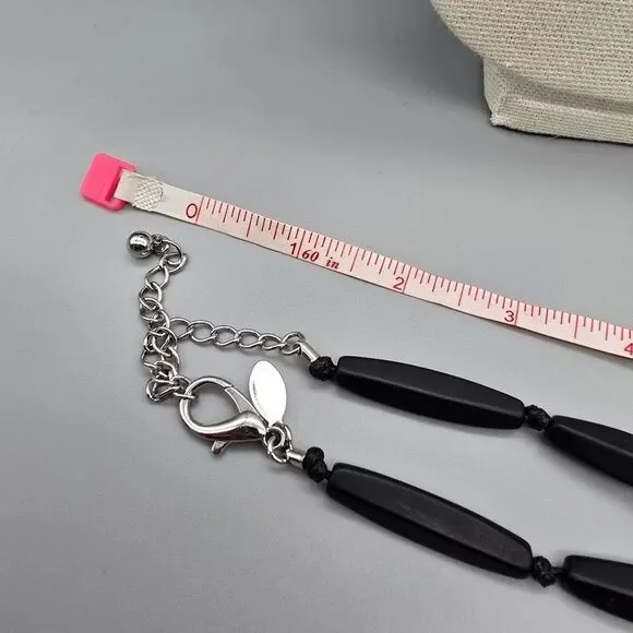 Chico's Black and Clear Statement Necklace - Picture 4 of 5